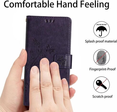 for iPhone 14 Pro Wallet Case for Women,iPhone 14 Pro Case with Card Holder Leather Kickstand Magnetic Shockproof Cover for iPhone 14 Pro 6.1 Inch (Floral-Red) in Saudi Arabia