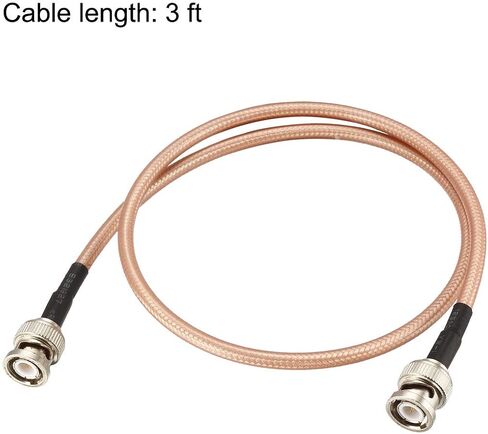 uxcell BNC Male to BNC Male Coax Cable RG400 Low Loss RF Coaxial Cable 50 Ohm 2.74M/9Ft in Saudi Arabia