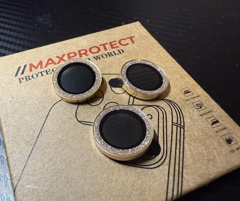//MAXPROTECT for iPhone16 Pro/IPhone16 Pro Max Premium HD Camera Lens Protector; 9H Hardness Glass; Anti-Fog; Dustproof; Scratch-Resistant; Moisture Resistance; Case Friendly Design, Seamlessly Compatible with All Phone Cases 1 Pack (Glitter Purple, IPhon in Saudi Arabia