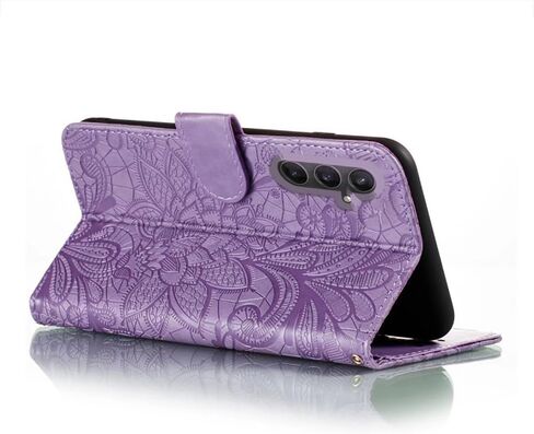 for Samsung Galaxy A14 4G/5G Embossing Wallet Case Kickstand Magnetic Flip Cover Credit Cards Slot with Stand for PU Leather Shockproof Flip Magnetic Case for Samsung A14 (Green) in Saudi Arabia