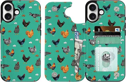 Fashionable Flip PU Leather Wallet Case with Card Holder, Kickstand Card Slots Case Compatible with Apple iPhone 16 6.1 inch 2024 - Ocean Sea Turtles in Saudi Arabia