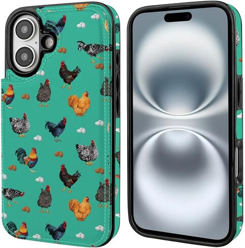 Fashionable Flip PU Leather Wallet Case with Card Holder, Kickstand Card Slots Case Compatible with Apple iPhone 16 6.1 inch 2024 - Ocean Sea Turtles in Saudi Arabia