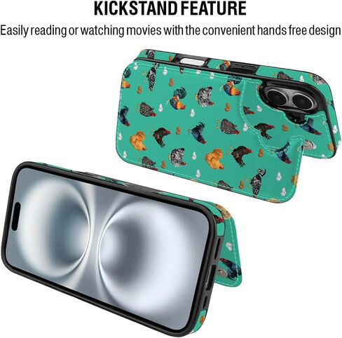 Fashionable Flip PU Leather Wallet Case with Card Holder, Kickstand Card Slots Case Compatible with Apple iPhone 16 6.1 inch 2024 - Ocean Sea Turtles in Saudi Arabia