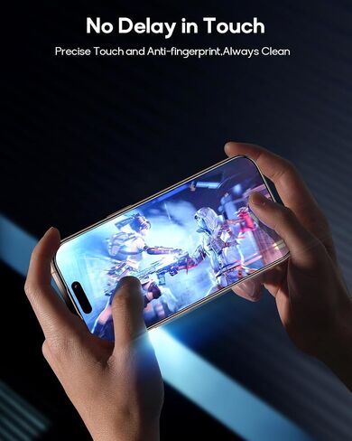 3 Pack for iPhone 13/iPhone 13 Pro/iPhone 14 6.1 inch Tempered Glass Screen Protector, Dust free CABIN, Auto Positioning, Bubble Free, Privacy Protection, Easy Installation, Tempered Glass in Saudi Arabia