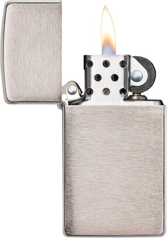 Custom Zippo Vintage Brushed Chrome Without Slashes Pocket Lighter in Saudi Arabia