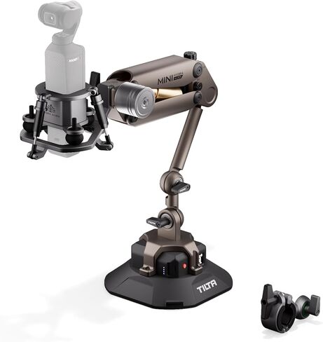 Tilta Hydra Alien Mini Electronic Suction Cup Kit - Titanium Gray | Compatible with DJI Pocket 3, and Other Action cams/Smartphones | Hydraulic Damping | Adjustable Arm in Saudi Arabia