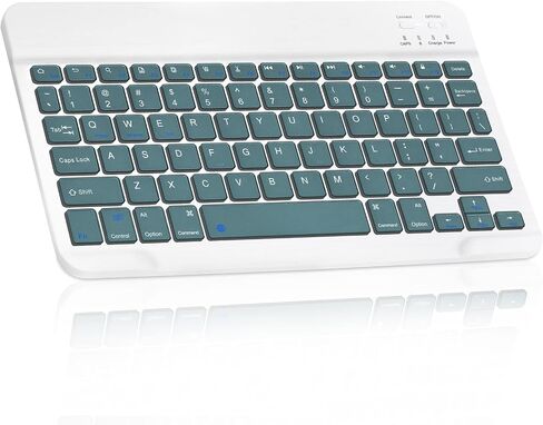 Ultra-Slim Bluetooth Rechargeable Keyboard for Google Pixel 6 Pro and All Bluetooth Enabled iPads, iPhones, Android Tablets, Smartphones, Windows pc - Onyx Black in Saudi Arabia