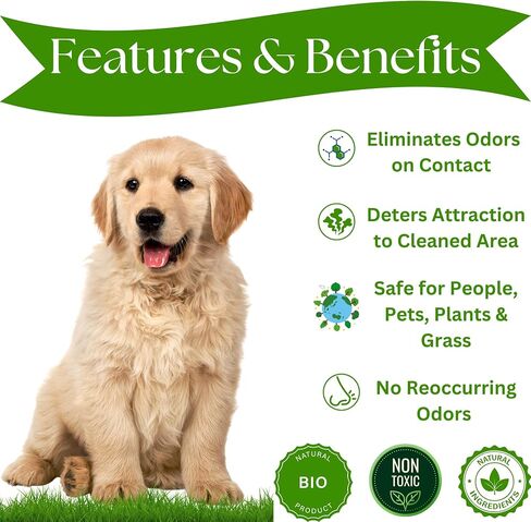 Urine Control Turf Deodorizer for Pet Urine - Bio-Enzymatic Odor Neutralizer for Artificial Grass, Turf, and Outdoor Surfaces - Eco-Friendly, Pet-Safe, Long-Lasting Scent (128oz Gallon) in Kuwait