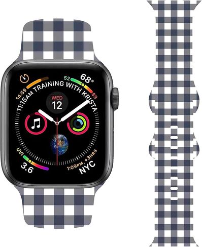 نطاقات الحبوب الأنيقة منقوشة متوافقة مع Apple Watch 38mm 40 مم 41 مم/لتر ، حزام معصم سليكون ناعم أنيقة من أجل IWatch SE و Series 10/9/8/7/5/5/4/3/2/1 (عنصر 10) in Kuwait