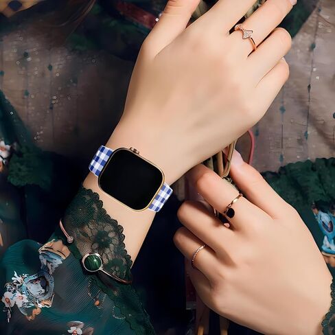 نطاقات الحبوب الأنيقة منقوشة متوافقة مع Apple Watch 38mm 40 مم 41 مم/لتر ، حزام معصم سليكون ناعم أنيقة من أجل IWatch SE و Series 10/9/8/7/5/5/4/3/2/1 (عنصر 10) in Kuwait