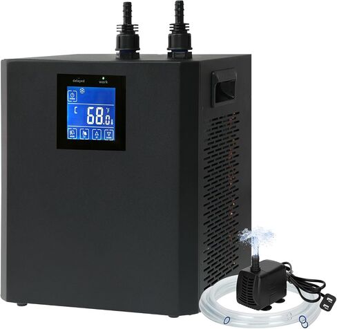 Aquarium Chiller 79 Gal ، 1/3 HP Mater Bchiller Machine ، نظام تبريد مائي ، مرد خزان الأسماك مع شاشة LED تمت ترقيته ، لفيلم Axolotl Axolotl in Kuwait
