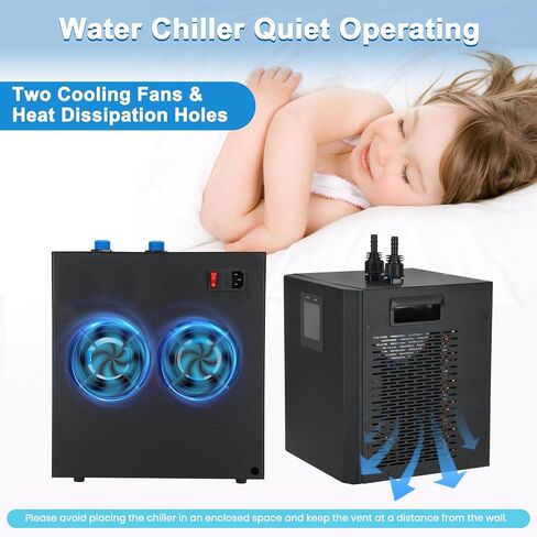 Aquarium Chiller 79 Gal ، 1/3 HP Mater Bchiller Machine ، نظام تبريد مائي ، مرد خزان الأسماك مع شاشة LED تمت ترقيته ، لفيلم Axolotl Axolotl in Kuwait