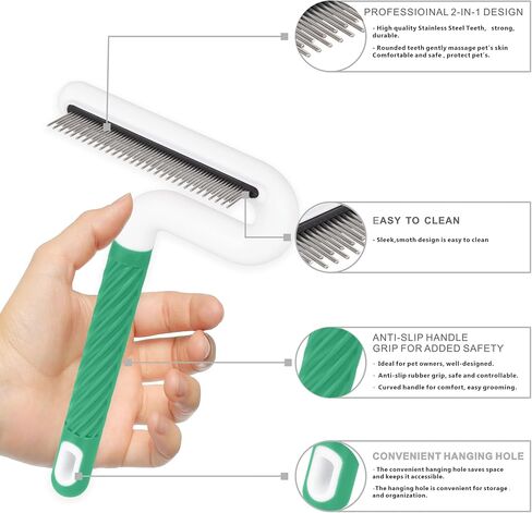 Flea Comb, TailGurus Effective Flea Comb for Cats & Dogs - Shedding Brush for All Pets - Long Hair Friendly - Durable - Versatile & Safe - Durable, Safe & Versatile - Portable, Pet-Friendly(TG2038) in Saudi Arabia