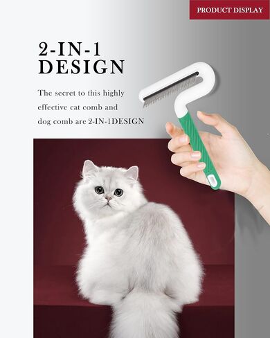 Flea Comb, TailGurus Effective Flea Comb for Cats & Dogs - Shedding Brush for All Pets - Long Hair Friendly - Durable - Versatile & Safe - Durable, Safe & Versatile - Portable, Pet-Friendly(TG2038) in Saudi Arabia