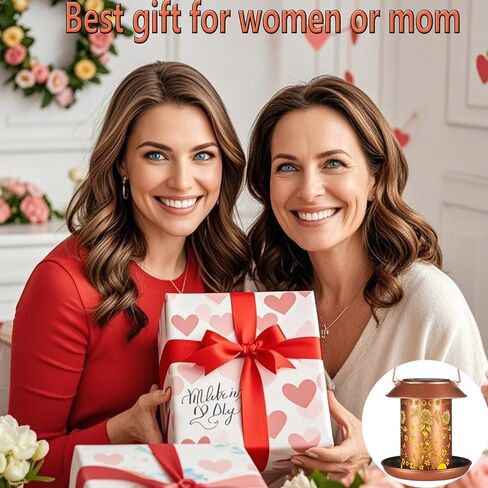 Sunflower Solar Bird Feeder for Outdoors Hanging Solar Lanterns Waterproof Metal Wild Bird Feeders Garden Outside Yard Decor Christmas Birthday Gifts for Women Mom (Butterfly in Kuwait