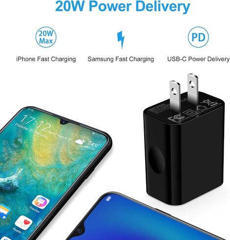 [2-Pack]Pixel 9 Fast Charging Block Type C Android Wall Plug for Google Pixel 9 Pro XL 8A 8 Pro 7 Pro 6 Watch 3/2,20W USB C Wall Charger 2-Port PD Power Adapter+ QC Wall Cube for iPhone 16 15 14 13 12 in Saudi Arabia