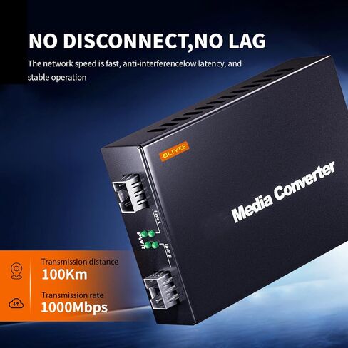 2.5G Fiber Media Converter | SFP to RJ45 Converter | Unmanaged 1x 100M/1G/2.5G Base-T RJ45 to 1x 2.5GBase-X SFP+ Slot | Support 2.5GBase-SR/LR Transceiver | Auto-Negotiation | Plug and Play in Saudi Arabia
