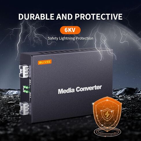 2.5G Fiber Media Converter | SFP to RJ45 Converter | Unmanaged 1x 100M/1G/2.5G Base-T RJ45 to 1x 2.5GBase-X SFP+ Slot | Support 2.5GBase-SR/LR Transceiver | Auto-Negotiation | Plug and Play in Saudi Arabia