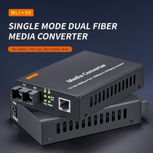 2.5G Fiber Media Converter | SFP to RJ45 Converter | Unmanaged 1x 100M/1G/2.5G Base-T RJ45 to 1x 2.5GBase-X SFP+ Slot | Support 2.5GBase-SR/LR Transceiver | Auto-Negotiation | Plug and Play in Saudi Arabia
