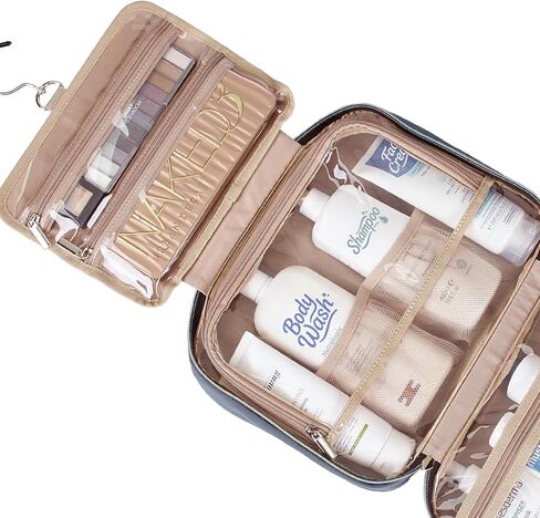 حقيبة أدوات الزينة للمسافح Nishel للنساء ، منظم معلق محمول للشامبو بحجم السفر ، والبلسم ، ومجموعة الفرش ، وملحقات المكياج ، والحجم المتوسط ​​، والوردي in Kuwait