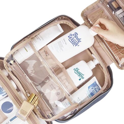 حقيبة أدوات الزينة للمسافح Nishel للنساء ، منظم معلق محمول للشامبو بحجم السفر ، والبلسم ، ومجموعة الفرش ، وملحقات المكياج ، والحجم المتوسط ​​، والوردي in Kuwait