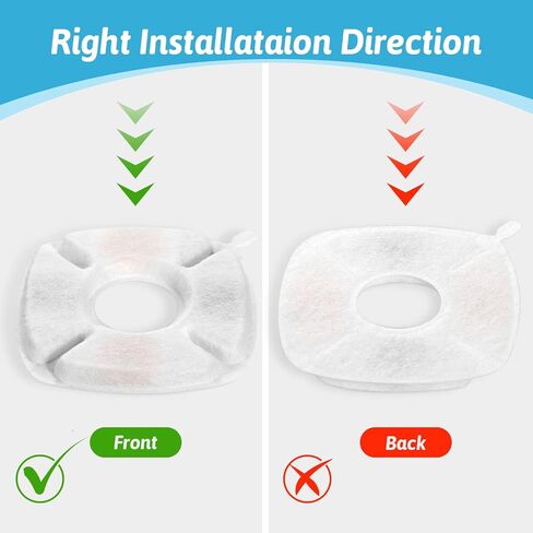 24 Pcs Cat Fountain Replacement Filters 12 Pack Cat Water Fountain Replacement Filters with 12 Pack Pre-Filter Sponges, Pet Fountain Filter Fit for 95oz/2.8L Automatic Pet Fountain Cat Water Fountain in Saudi Arabia