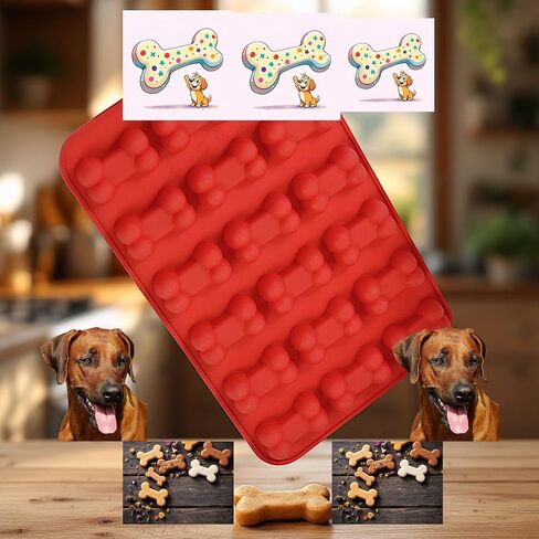 قالب سيليكون لعلاج عظمة مخلب الكلب محلي الصنع، على شكل مخلب جرو كلب، قوالب قابلة لإعادة الاستخدام، مناسبة لفرن الميكروويف، الثلاجة (عظمة الكلب (أحمر)) in Kuwait