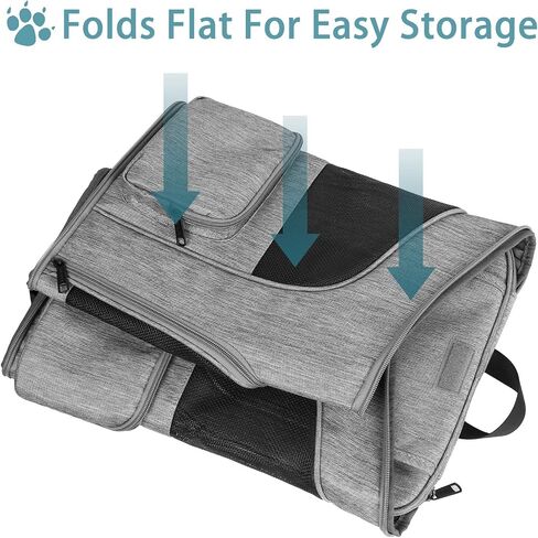 Ytonet Dog Backpack Carrier, Pet Carrier Bag with Mesh for Small Dogs Cats Puppies, Comfort Cat Backpack Bag for Hiking Travel Camping Outdoor Hold Pets Up to 18 Lbs, Grey in Saudi Arabia
