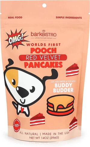 BUDDY BUDDER Birthday Bash Pooch Pancakes top w, Stack em' for Dog Birthdays w/Candle, 100% all natural, Healthy dog treats, No sugar or preservatives - Made in USA (14oz) in Kuwait