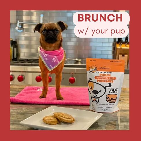 BUDDY BUDDER Birthday Bash Pooch Pancakes top w, Stack em' for Dog Birthdays w/Candle, 100% all natural, Healthy dog treats, No sugar or preservatives - Made in USA (14oz) in Kuwait