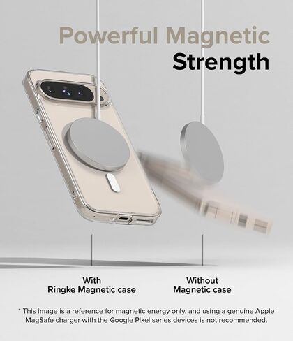 Ringke Fusion [Compatible with MagSafe] Designed for Google Pixel 9 Pro Case and Pixel 9 Case, Transparent Scratch Resistant Shockproof Bumper Phone Cover - Magnetic Clear in Saudi Arabia