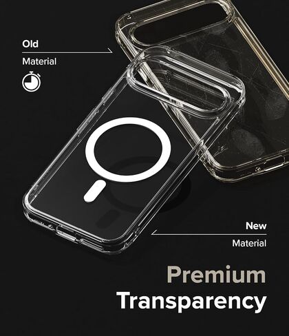 Ringke Fusion [Compatible with MagSafe] Designed for Google Pixel 9 Pro Case and Pixel 9 Case, Transparent Scratch Resistant Shockproof Bumper Phone Cover - Magnetic Clear in Saudi Arabia