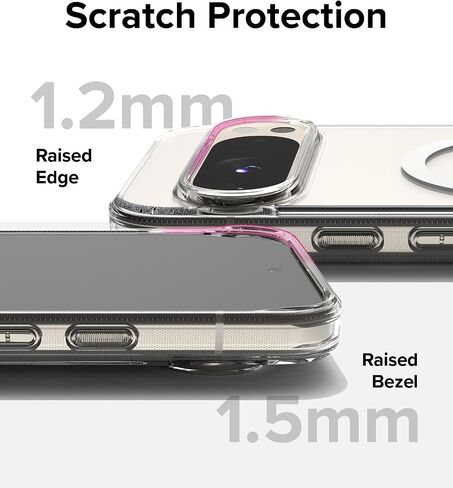 Ringke Fusion [Compatible with MagSafe] Designed for Google Pixel 9 Pro Case and Pixel 9 Case, Transparent Scratch Resistant Shockproof Bumper Phone Cover - Magnetic Clear in Saudi Arabia
