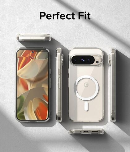 Ringke Fusion [Compatible with MagSafe] Designed for Google Pixel 9 Pro Case and Pixel 9 Case, Transparent Scratch Resistant Shockproof Bumper Phone Cover - Magnetic Clear in Saudi Arabia
