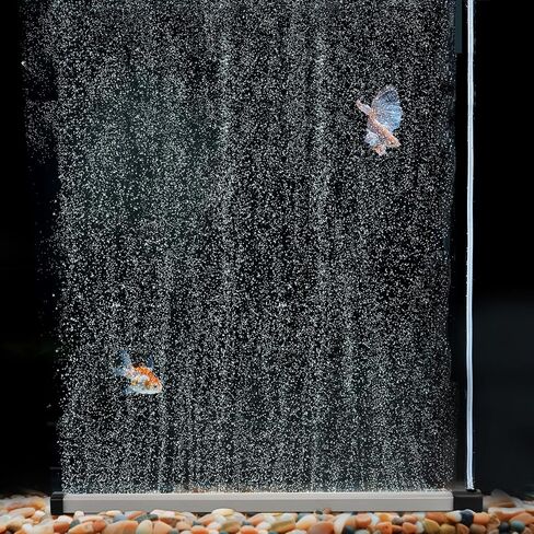hygger Aquarium Bubble Strip, Nano Air Bubble Curtain Wall Aquarium Air Stone Kit, Quiet High Dissolved Oxygen Diffuser Fish Tank Bubbler Decorations for Freshwater Saltwater (13.8 Inch) in Kuwait