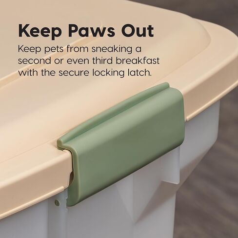 IRIS USA Dog Food Storage Container, Airtight Lid, 2-Cup Scoop, Up to 13 Pounds Pet Food Storage, Versatile Pet Food Bin, Treats, BPA Free, Dark Gray in Kuwait