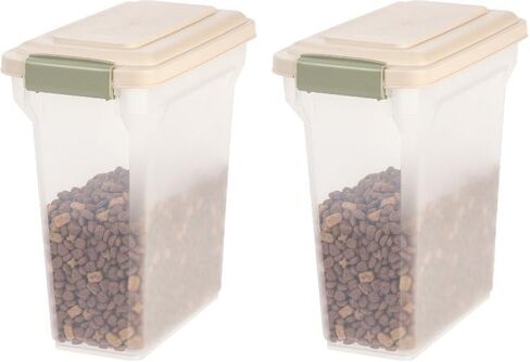 IRIS USA Dog Food Storage Container, Airtight Lid, 2-Cup Scoop, Up to 13 Pounds Pet Food Storage, Versatile Pet Food Bin, Treats, BPA Free, Dark Gray in Kuwait