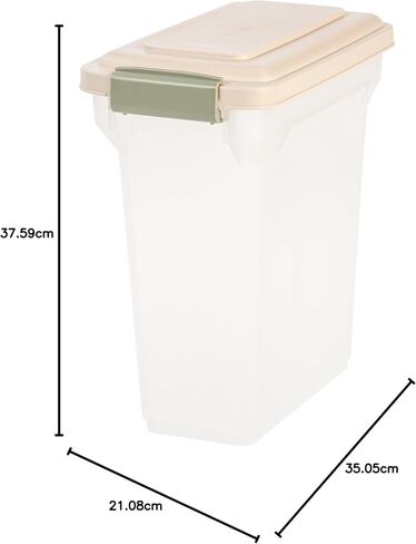 IRIS USA Dog Food Storage Container, Airtight Lid, 2-Cup Scoop, Up to 13 Pounds Pet Food Storage, Versatile Pet Food Bin, Treats, BPA Free, Dark Gray in Kuwait