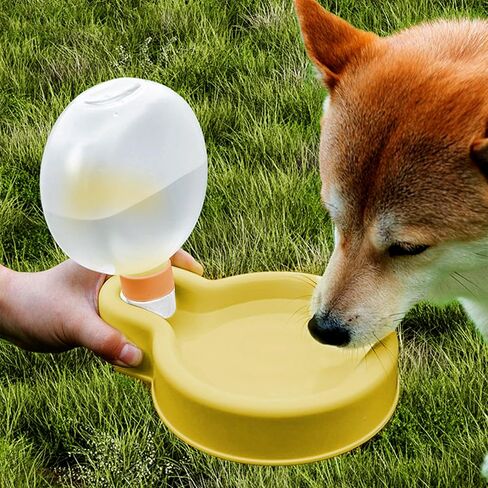 Portable Pet Travel Water Bottle with Collapsible Drinking Bowl, Leak-Proof & Lightweight Dispenser for Dogs & Cats, Ideal for Walking, Hiking & Outdoor Adventures in Saudi Arabia