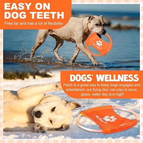 LED Light Flying Disc for Dogs, Waterproof Rechargeable Light up Flying Disc Flyer Toys, Glowing Flying Disc Dog Toy with 3 Light Modes, Training Throwing Playing for Physical(Red) in Saudi Arabia