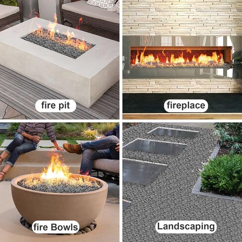 Stanbroil Tumbled Lava Rock Pebbles for Indoor or Outdoor Gas Fire Pits and Fireplaces - 10 pounds(1"-2") in Kuwait