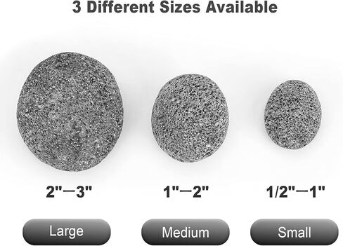 Stanbroil Tumbled Lava Rock Pebbles for Indoor or Outdoor Gas Fire Pits and Fireplaces - 10 pounds(1"-2") in Kuwait