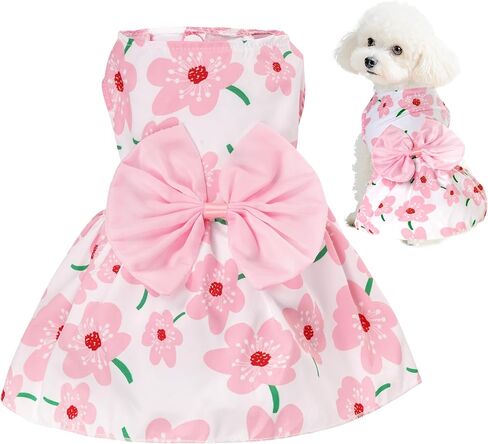 choyaxo Floral Dog Dress Cute Dog Skirt Pet Dress Summer Pet Clothes for Puppy Small Cats in Saudi Arabia