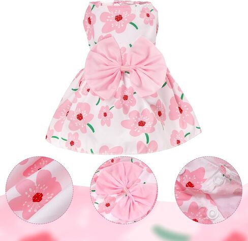 choyaxo Floral Dog Dress Cute Dog Skirt Pet Dress Summer Pet Clothes for Puppy Small Cats in Saudi Arabia