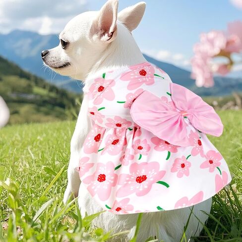 choyaxo Floral Dog Dress Cute Dog Skirt Pet Dress Summer Pet Clothes for Puppy Small Cats in Saudi Arabia