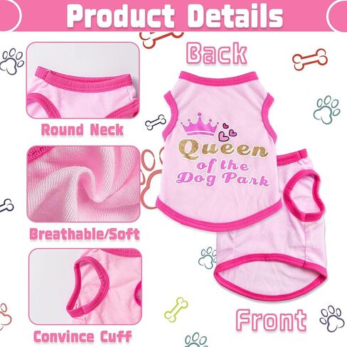 4 قطع ملابس الكلاب للكلاب الصغيرة بوي ملابس الجرو الصيفية ل chihuahua yorkie لينة لطيف نمط الكلب قميص الينابيع الحيوانات الأليفة CATING الوردي الورد Red Green XXS ~ M (xx-small in Kuwait