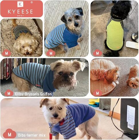 KYEESE 3Pack Dog Sweater Soft Cat Clothes Stretchy Cat Sweaters Pet Fleece Sweater with Sleeves Comfy Dogs Sweatshirt Pullover Pet Coat Lightweight Dog Sweaters for Small Dogs Male for Cold Weather in Saudi Arabia