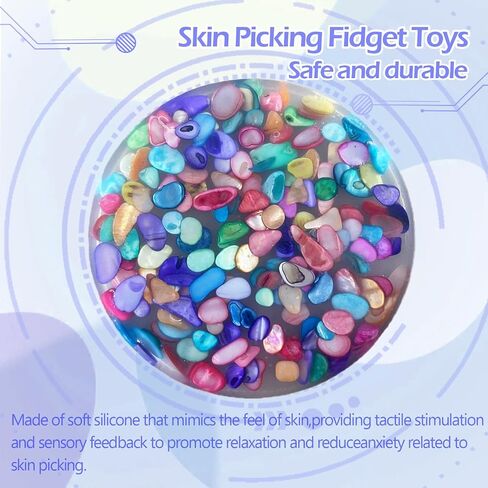 1pcs Non-Sticky Skin Picking Fidget Toys, Silicone Picking Sensory Pick Fidget Pad, Skin Picking Pocket Pads to Pick Dig and Peel Great for Dermatillomania ADHD, and OCD for Children and Adults in Saudi Arabia