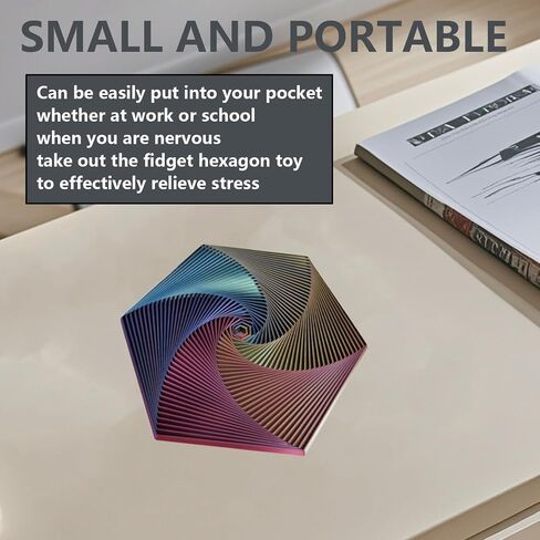 Fractal Fidget Hexagon,2024 New Hexagon Spiral Toy,3D Printing Hexagon Cube Fidget Gear Toy, Perfect for Stress and Anxiety Fidget Toy,for Sensory Needs and Autism Too (Colorful C) in Saudi Arabia