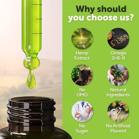 Hemp Oil for Dogs and Cats - Organic Hemp Oil Drops for Anxiety Relief, Stress,Pain, Calming, Sleep, Arthritis - Hip and Joint Support - Skin Health, Anti-Inflammatory - Omega 3-6-9 Pet Drops (2 Pack) in Saudi Arabia